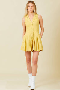 Fiona Yellow Vest Romper