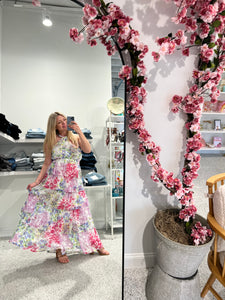 Coquette Floral Tiered Maxi Dress