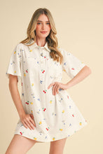 Load image into Gallery viewer, Fruitful Denim Embroidered Dress