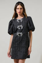 Load image into Gallery viewer, Margaret Tweed Bow Mini Dress