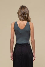 Load image into Gallery viewer, White Scallop Tank