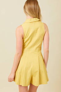 Fiona Yellow Vest Romper