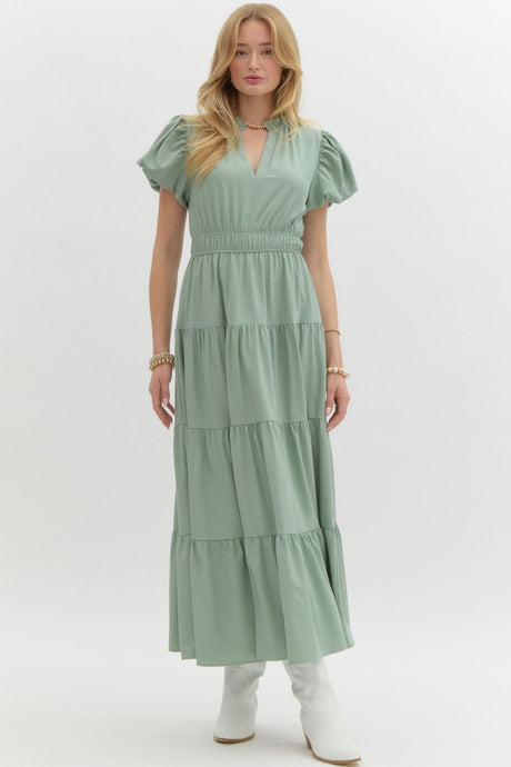 Classic Sage Maxi Dres