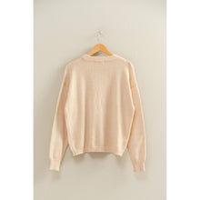Load image into Gallery viewer, Taupe Seam Crew Neck Sweater