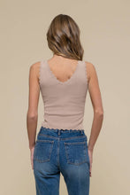 Load image into Gallery viewer, White Scallop Tank