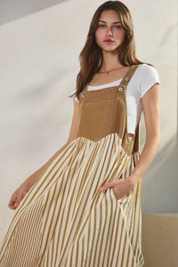 Daydreamer Striped Overall Dress