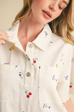Load image into Gallery viewer, Fruitful Denim Embroidered Dress