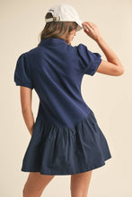 Load image into Gallery viewer, Polo Navy Mixed Media Romper