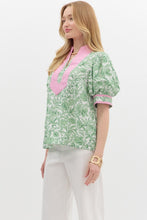 Load image into Gallery viewer, Palm Springs Pink Green Top