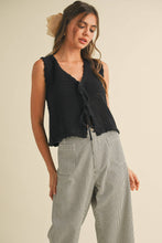 Load image into Gallery viewer, Cream Crochet Tie Vest Top