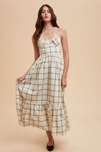 Load image into Gallery viewer, Grid Print Maxi Dress