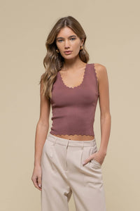 White Scallop Tank