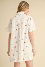 Load image into Gallery viewer, Fruitful Denim Embroidered Dress