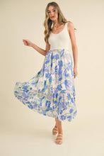 Load image into Gallery viewer, Sunny Floral Mixed Media Midi Dress