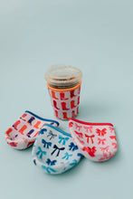 Load image into Gallery viewer, Coffee Coozies Blue Bows Large