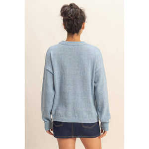 Taupe Seam Crew Neck Sweater