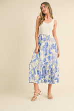 Load image into Gallery viewer, Sunny Floral Mixed Media Midi Dress