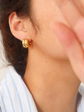 Load image into Gallery viewer, Emma Non-Tarnish Double C-Hoop Earring: Yellow Gold