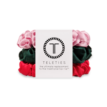 Load image into Gallery viewer, Silk Teleties Hair Scrunchie Poinsettia