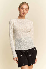 Load image into Gallery viewer, Boho Ivory Sheer Layering Top