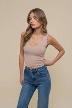 Load image into Gallery viewer, White Scallop Tank