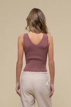Load image into Gallery viewer, White Scallop Tank