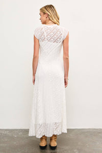 Joss Sheer Lace Overlay Maxi Dress