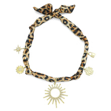 Load image into Gallery viewer, Scarf Necklace Orange Brown Heart