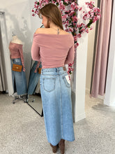 Load image into Gallery viewer, Joelle Light Denim Maxi Skirt