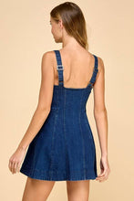 Load image into Gallery viewer, Denim Button Down Flare Dress