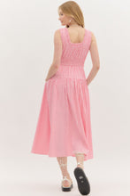 Load image into Gallery viewer, Red Striped Zipper Dress