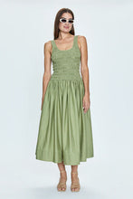 Load image into Gallery viewer, Pistola Alessia Smocked Drop Waist Dress Sage