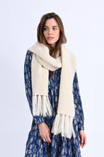 Load image into Gallery viewer, Ladies Off White Knitted Scarf