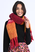 Load image into Gallery viewer, Dark Red Ladies Knitted Scarf