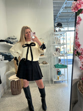 Load image into Gallery viewer, Clara Black Braid Bow Sweater