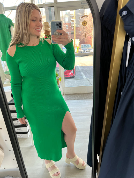 Kelly Green Cutout Dress