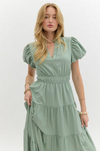Classic Sage Maxi Dres