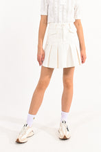 Load image into Gallery viewer, Lili White Denim Tennis Skirt