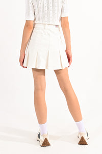 Lili White Denim Tennis Skirt