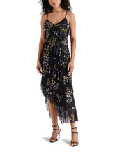 Load image into Gallery viewer, Aida Black Floral Dress