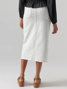 Sanctuary Ivory Denim Midi Skirt