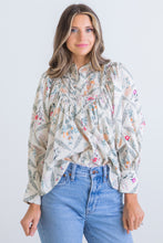Load image into Gallery viewer, Paris Floral Pleat Top