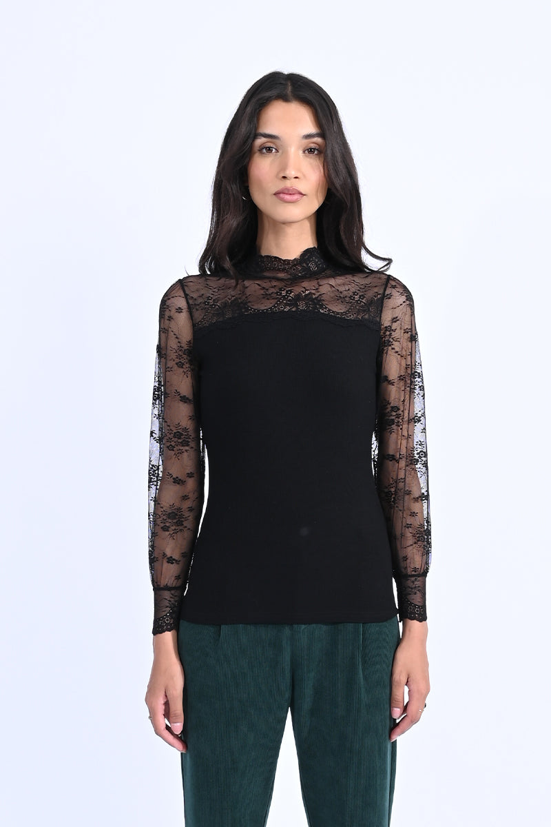 Georgia Lace Knitted Top
