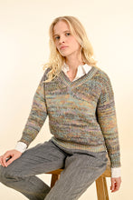 Load image into Gallery viewer, Melly Gray Purple Multi Sweater