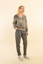 Load image into Gallery viewer, Melly Gray Purple Multi Sweater