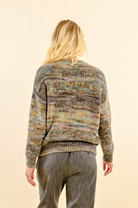 Melly Gray Purple Multi Sweater