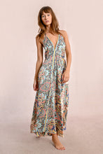 Load image into Gallery viewer, Bloom Print Halter Maxi Dress