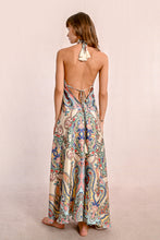 Load image into Gallery viewer, Bloom Print Halter Maxi Dress