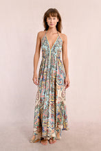 Load image into Gallery viewer, Bloom Print Halter Maxi Dress