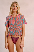 Load image into Gallery viewer, Tahiti Magenta Crochet Top